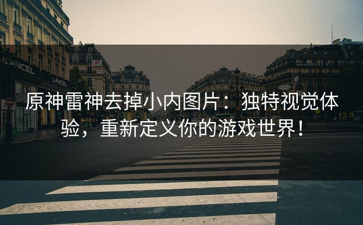 原神雷神去掉小内图片：独特视觉体验，重新定义你的游戏世界！