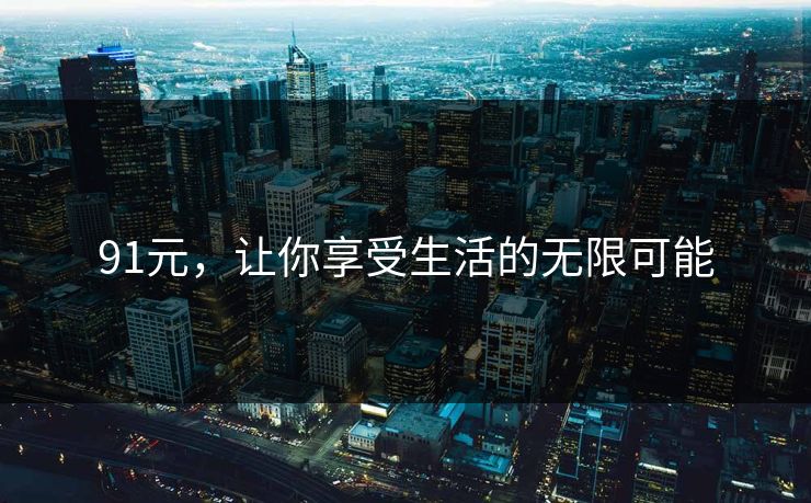 91元，让你享受生活的无限可能