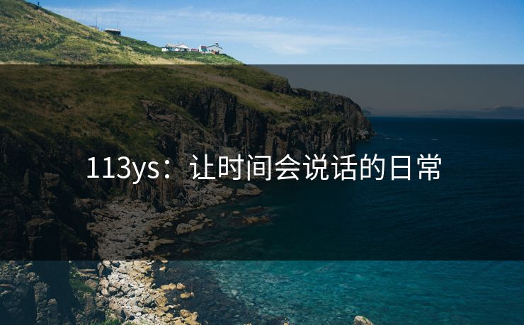 113ys：让时间会说话的日常