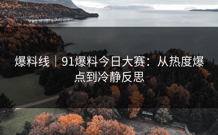 爆料线｜91爆料今日大赛：从热度爆点到冷静反思